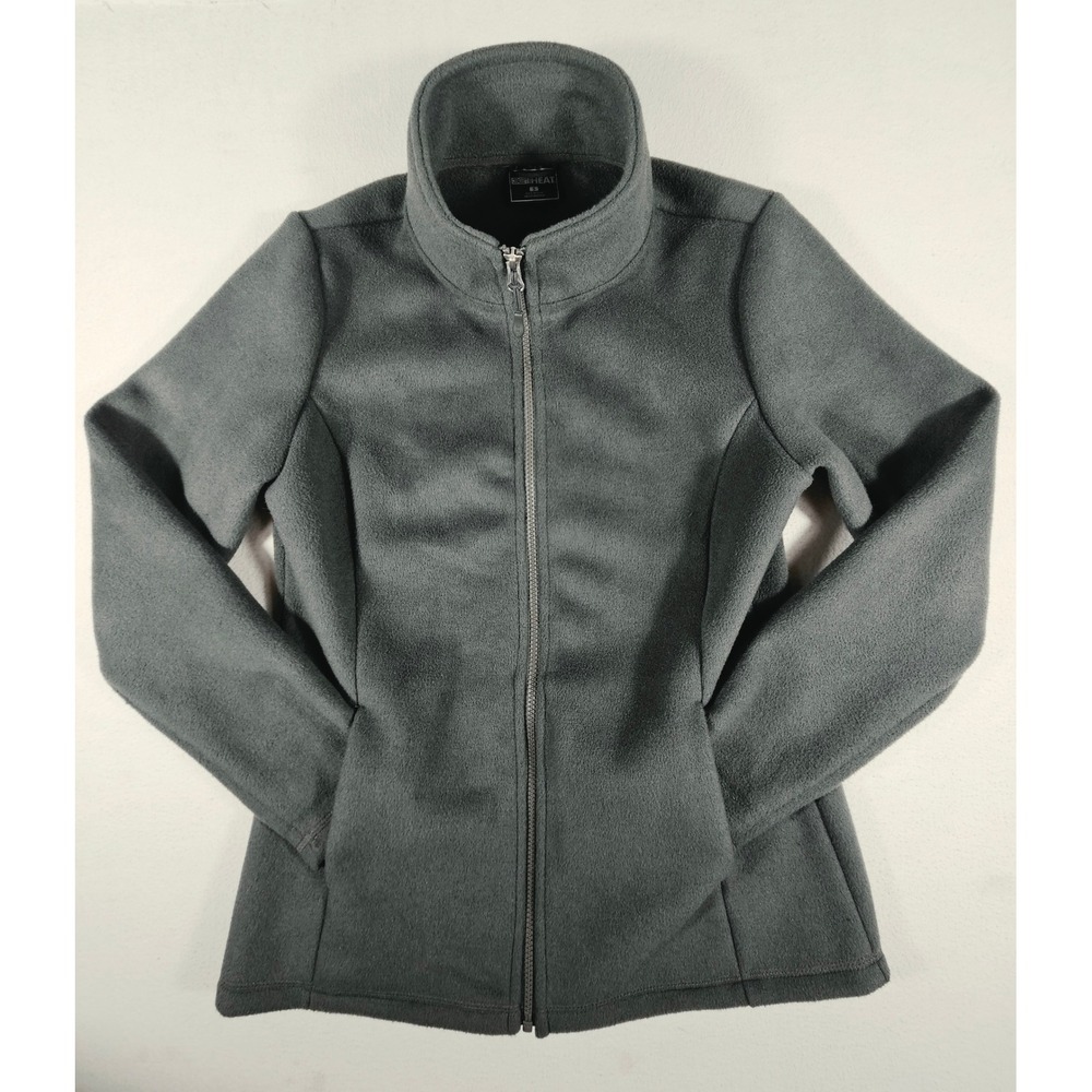 32 Degrees Heat Womens Charcoal Gray Full Zip Fleece Jacket Small RN 165550